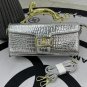 Rsslyn Luxury Brand Crocodile Pattern Handbags Fashion Pink Bags LMF24-505 Cat Handle Bags for Women