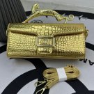 Rsslyn Golden Bags for Women Fashion Cat Design Handle Stone Flap Bags LMF24-507 Golden Clutches