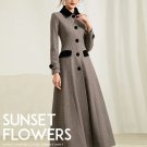 Rsslyn Luxury Designer Winter Coat Dress for Women LMF24-523 Extra Long Dress Gray Dresses