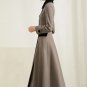 Rsslyn Luxury Designer Winter Coat Dress for Women LMF24-523 Extra Long Dress Gray Dresses