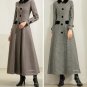 Rsslyn Luxury Designer Winter Coat Dress for Women LMF24-523 Extra Long Dress Gray Dresses