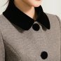 Rsslyn Luxury Designer Winter Coat Dress for Women LMF24-523 Extra Long Dress Gray Dresses