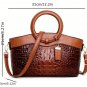 Rsslyn Gray Handbags for Women Gray Leather Totes Fashion Gray Purses LMF24-525 Designer Bags