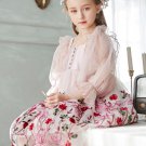 Rsslyn Fashion Dress for Princess Outfit Girls Birthday Party Dress Loose Sleeves Pink Dresses
