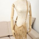 Rsslyn Beige Messenger Bags for Women Tassels and Fringe Bags Casual Sling Bags