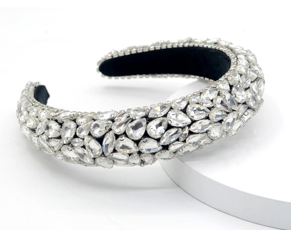 Rsslyn Silver Tiara Diamond Headbands for Women Full Crystal Luxurious Wedding Headpiece