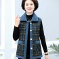 Rsslyn Vest for Women Thick Plaid Coat Short Women's Warm Sleeveless Jacket Women's Blue Vests