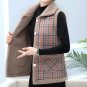 Rsslyn Vest for Women Thick Plaid Coat Short Women's Warm Sleeveless Jacket Women's Blue Vests