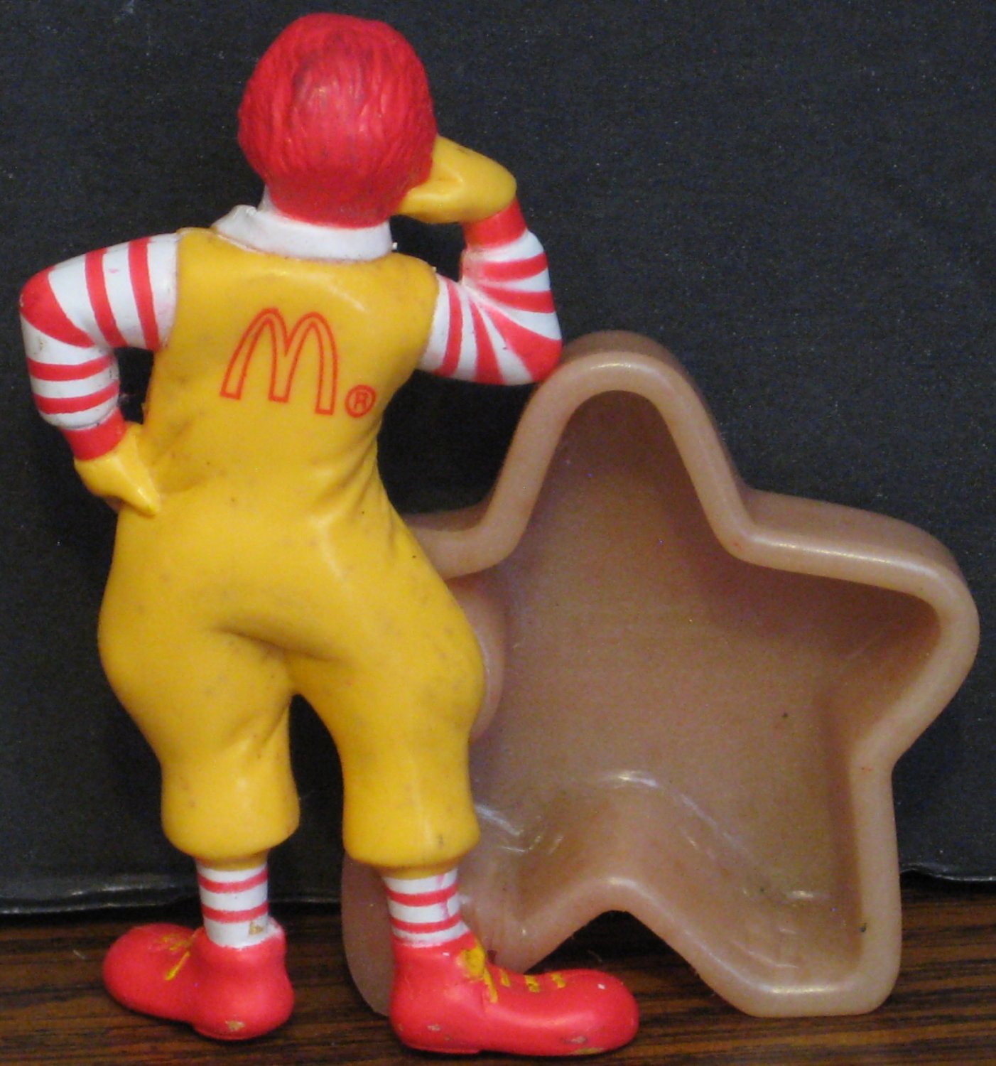 McDonalds Ronald McDonald Leaning on Star Glow in the Dark Happy Meal Toy 1988 Vintage