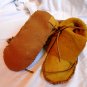Gold Elk;/Deer Hide Short Moccasins