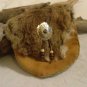 Leather Belt Bag, Handmade, Handsewn, Elk Hide, Rabbit Fur,