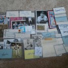 Dealer lot of 45 signed autographed small flats. Most HOF and deceased stars