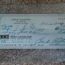 Enos Slaughter signed autographed bank check