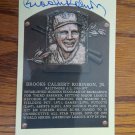 Brooks Robinson signed autographed Gold HOF plaque postcard
