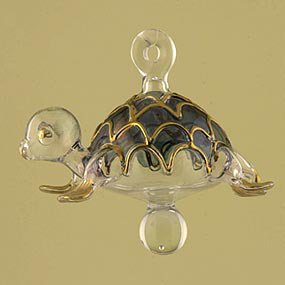 Hand blown Turtle Christmas ornaments