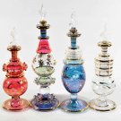 Set of 4 blown Glass Perfume bottles