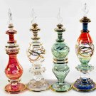 Set of 4 blown Glass Perfume bottles