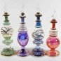 Set of 4 blown Glass Perfume bottles