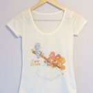 RARE- summer cute style - CARE BEAR T shirt white color