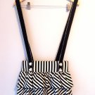 Rare - 2 ways Multilayered mini strape skirt striped crystal heart  buckle