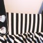Rare - 2 ways Multilayered mini strape skirt striped crystal heart  buckle