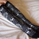 Knit Socks Womens Socks Knee Socks Snow Socks Deer Black