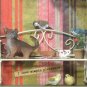 Cat with birds shadow box assemblage