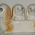 Dachshund Salt And Pepper Mama And Puppies VINTAGE Japan