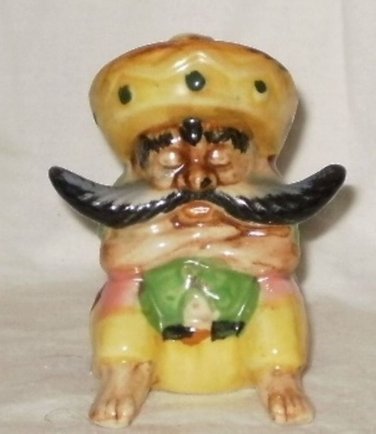 VINTAGE Mexican Senor Figurine Large Moustache Arms Folded Siesta