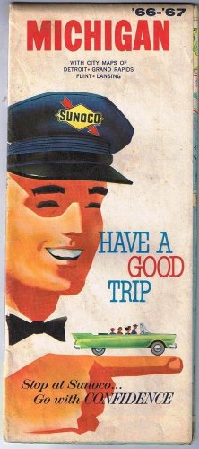 Sunoco Oil Michigan Road Map 1966-67