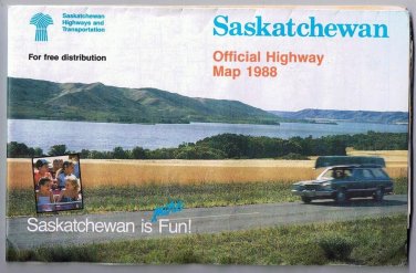 Saskatchewan Official Road Map 1988
