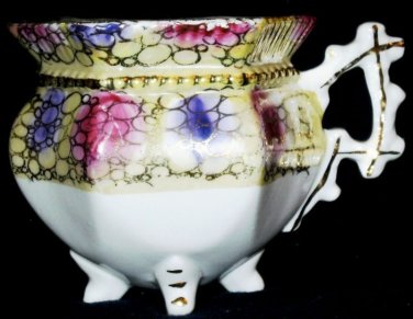 ANTIQUE Ornate Middle Eastern Red Purple Yellow Creamer