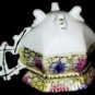 ANTIQUE Ornate Middle Eastern Red Purple Yellow Creamer