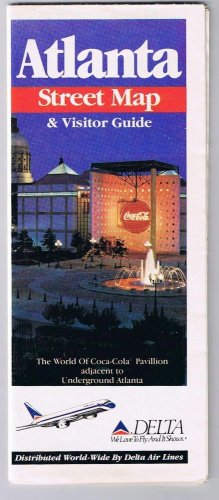 Atlanta Street  Map & Visitors Guide Delta Airlines 1991 Coca Cola