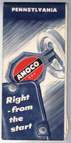 Pennsylvania Amoco Road Map 1956