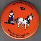 Retro Pinback Button Essex Ontario 1989 International Ploughing Match CIL