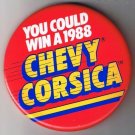 Large Retro Pinback Button You Could Win A 1988 Chevy Corsica