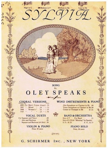 Sylvia Sheet Music Oley Speaks