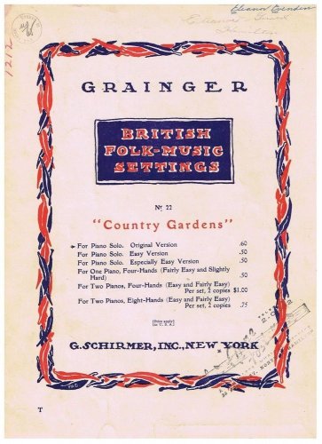 Country Gardens Sheet Music British Folk Music