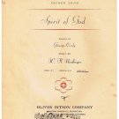 Spirit Of God Sheet Music George Croly N H Neidlinger