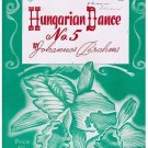 Hungarian Dance No. 5 Sheet Music Johannes Brahms Piano Solo