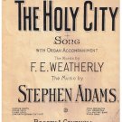 The Holy City Sheet Music F E Weatherly Stephen Adams