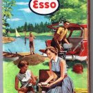 Esso Eastern United States Road Map 1957 Adjacent Canada