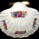 VINTAGE Occupied Japan Shell Trinket Candy Dish Roses