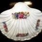 VINTAGE Occupied Japan Shell Trinket Candy Dish Roses
