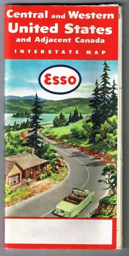 Central & Western United States Esso Road Map 1955