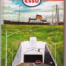 New York Esso Road Map 1961 Eisenhower Lock Messena