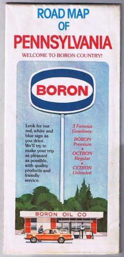 Boron Oil Pennsylvania Road Map 1980