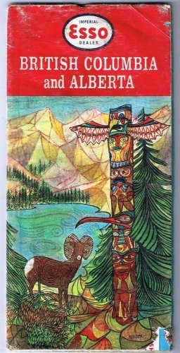 British Columbia & Alberta Esso Road Map 1958