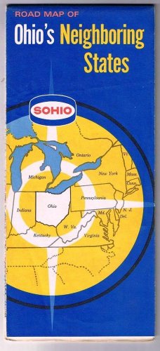 Ohio's Neighboring States Sohio Road Map 1955
